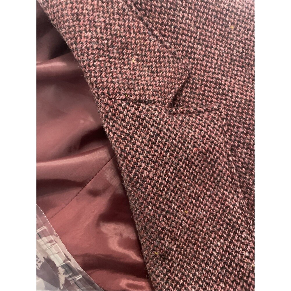 VTG Tan Joy 70% Women's Wool Blazer Size S small See Pics Burgundy Preppy